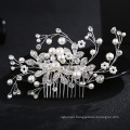 Rose Leaf Hair Comb Wedding Bride Luxury Hair Accessories Rhinestone For Women Girl Baroque Headwear Feast Party Photo Studio